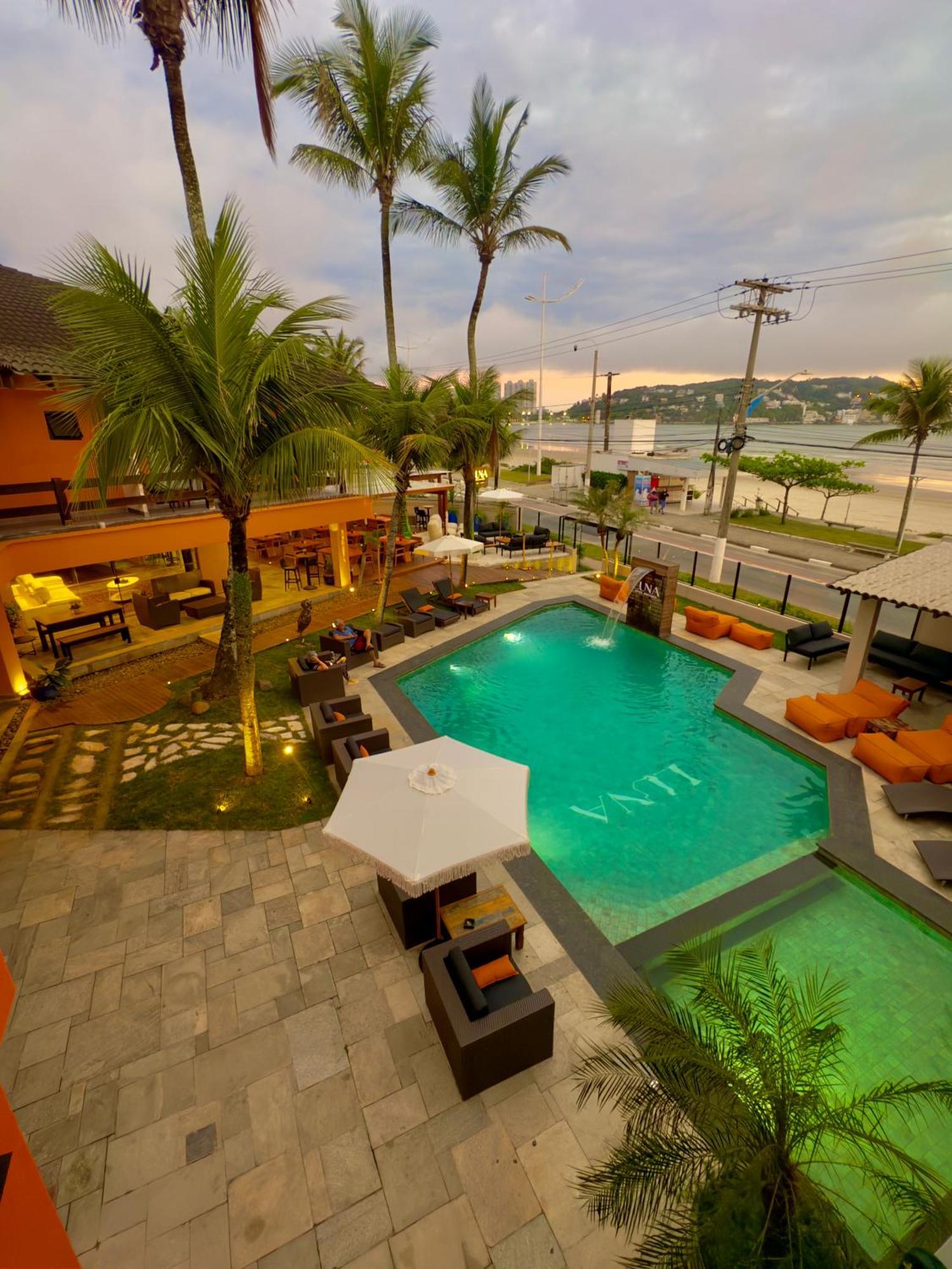 Luna Hotel Boutique - Frente A Praia Guarujá Exteriör bild